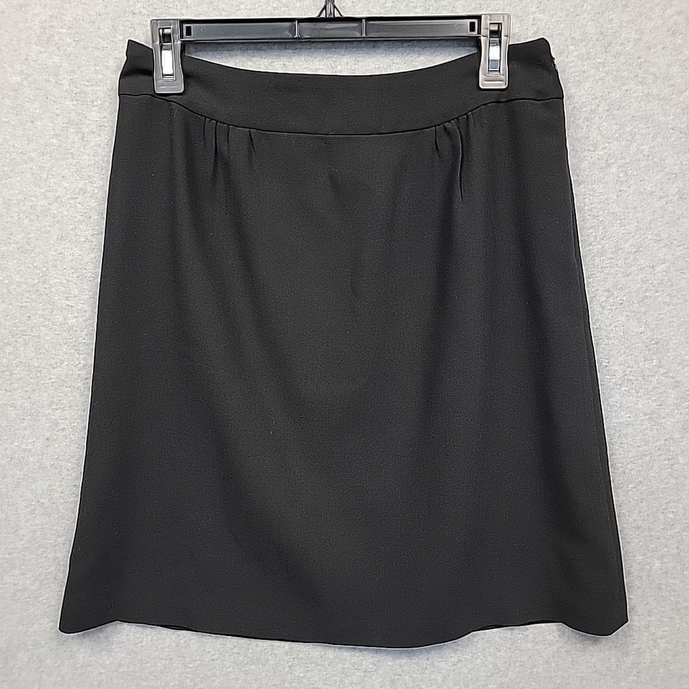 ELEVENSES Womens Sz 6 Blk‎ Wool Blend Knee Length Lined Black Skirt Office EUC